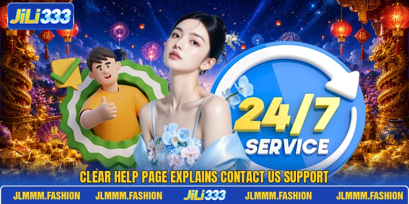 Clear help page explains contact us support
