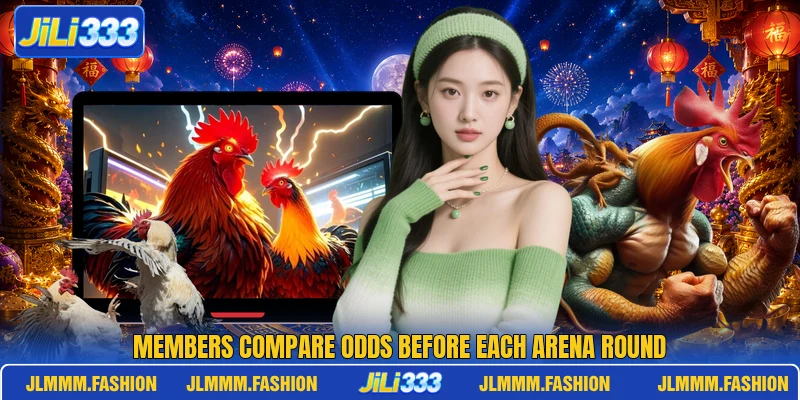 Members compare odds before each arena round Members compare odds before each arena round