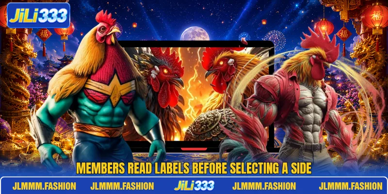 Members read labels before selecting a side Members read labels before selecting a side