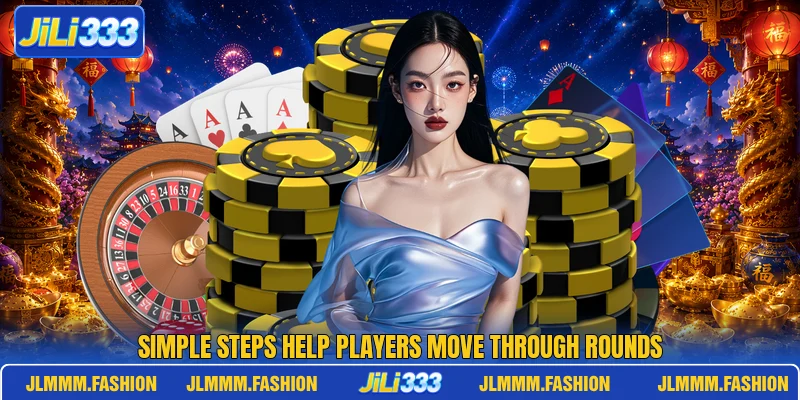 Simple steps help players move through rounds Simple steps help players move through rounds