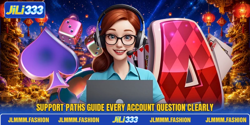 Support paths guide every account question clearly